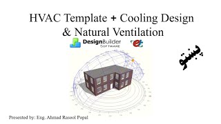 Designbuilder.4: HVAC Template+Cooling Design and Natural Ventilation in #Pashto language