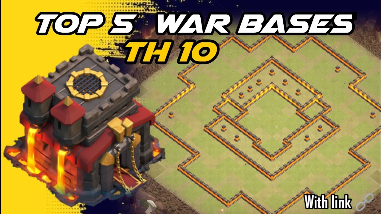 TH 10 BEST WAR BASES with Link 🔗 | Clash of Clans| 