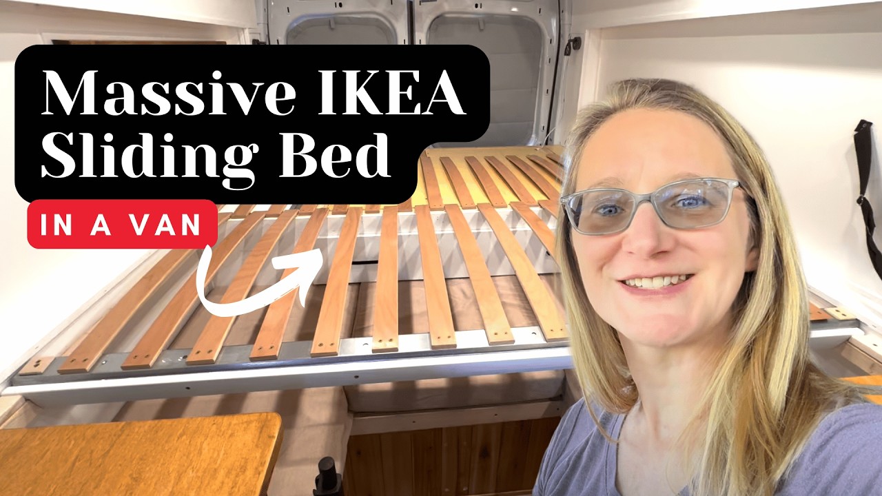 Affordable IKEA Sliding Bed | Van Build Modifications - Episode #2 ...