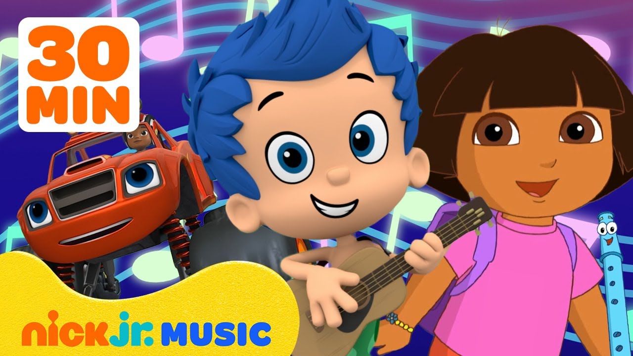 Bubble Guppies, Dora & Blaze Music Marathon! 🎶 30 Minutes of Kids Songs