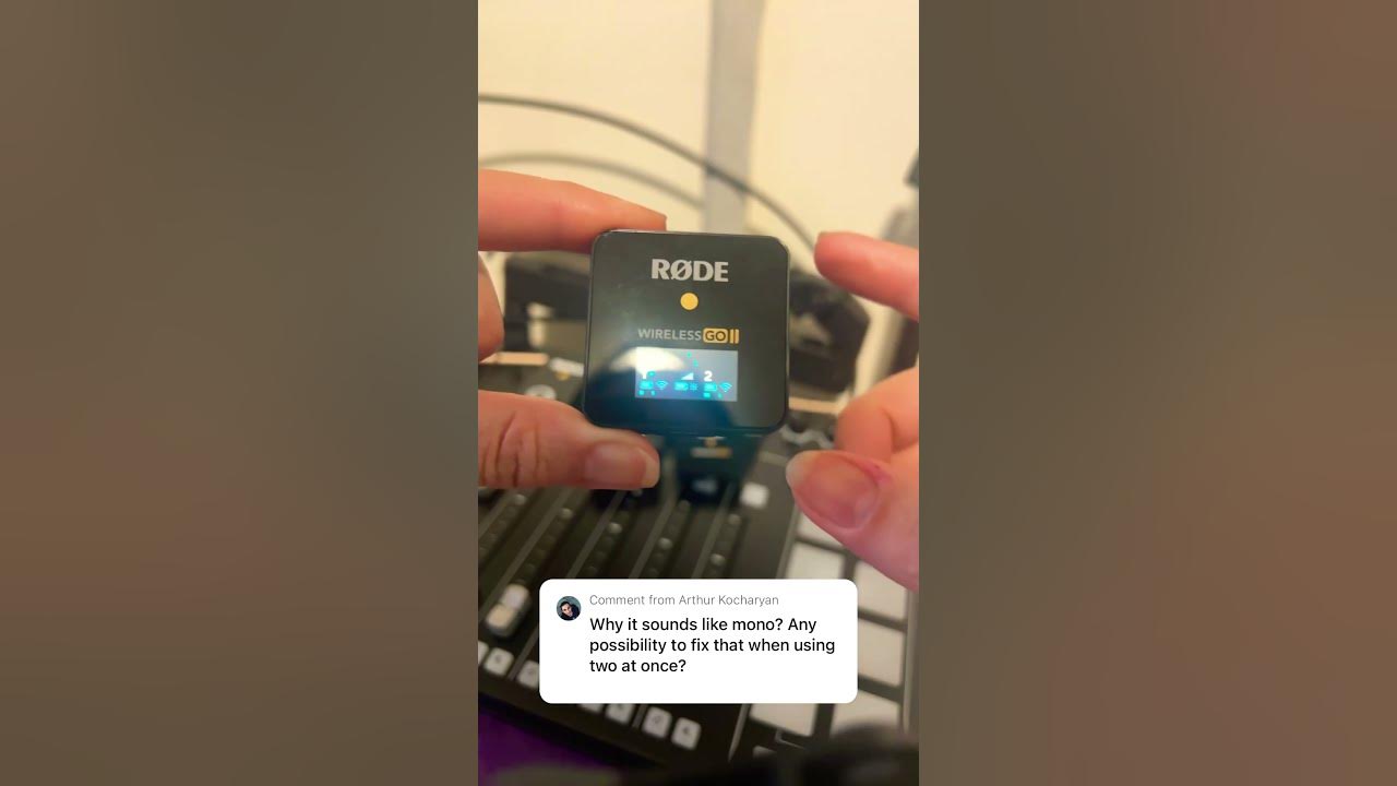 I hope this helps! Mono vs stereo. Merged vs split Rode wireless go II