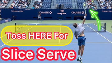 The BEST Toss For Your Slice Serve (Tennis Serve Toss Placement)