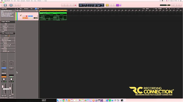 Recording Connection - Automation Modes in Logic Pro X