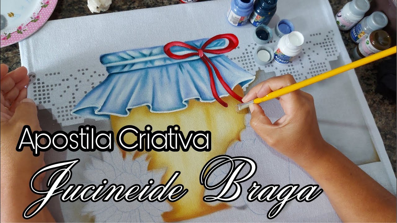 Apostila criativa  - #1 - pintando geleia de caju  - pintura em pano de prato - aula gratuita