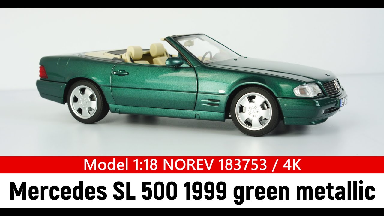 Norev 1:18 Mercedes-Benz 500 SL Año de construcción 1999 verde metálico