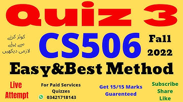cs506 quiz no 3 solution fall 2022 cs506 quiz 3 2023 cs506 quiz no 3 solution cs506 quiz 3 2022