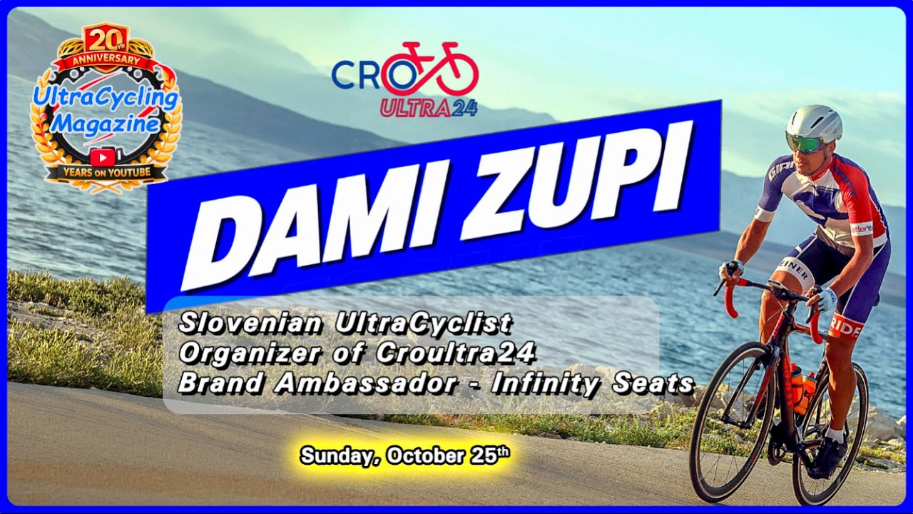 UltraCycling Magazine welcomes endurance cyclist and cycling visionary Dami Zupi for a live conversation focused on CROULTRA 2027.
As the founder of Croatia's first ultracycling event, organizer of more than 100 cycling events, and ambassador for endurance cycling throughout the region, Dami has helped shape the sport's growth across Slovenia, Croatia, Serbia, and Montenegro.
Join us as we explore his cycling journey, race-winning experiences, event promotion, and the future direction of CROULTRA.
Sunday, October 4th
Live on Facebook & YouTube
Ask Dami your questions live through the comments section.
Subscribe here: https://www.youtube.com/@Ultracyclingmagazine 
Donate to World Bicycle Relief: http://donate.ucm.bike
#UltraCycling #EnduranceCycling  #UltraCycling Magazine #DamiZupi