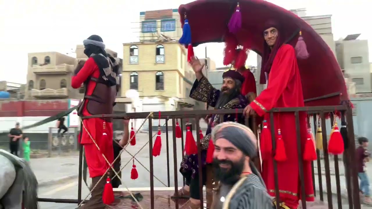 موكب عزاء الأتون بغداد شارع الكفاح دخول جيش عمر ابن سعد إلى كربلاء 2024