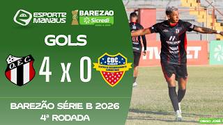 OPERÁRIO 4 X 0 CDC | GOLS | 4ª RODADA DO BAREZÃO SÉRIE B 2026