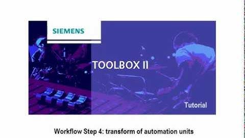 SICAM ToolBox II Tutorial workflow Step 04 Tranform