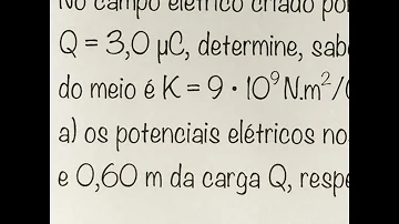 Como calcular o potencial elétrico de um ponto?