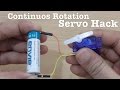 How to modify a SERVO for Continuos Rotation - DIY Hack