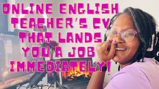 Online English Teachers Cv That Lands You A Job Immediately