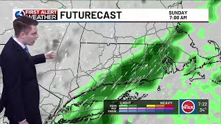FORECAST: First alerting you to mostly cloudy skies today with fairly cool temps