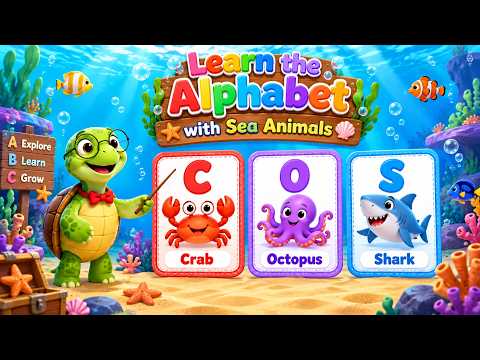 Learn the Alphabet with Sea Animals | Fun Ocean Animal Alphabet with Sea Animals from A to Z