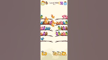 Bird sort calar game leval 1366 #leveldesign #playgaming #colorgame #gameplay #colorconcept #isometr