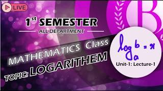 1st Year || Polytechnic || Math: Logarithm Unit-1 (Lecture-2)