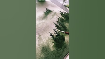 Watercolor Trees #watercolorlandscape #watercolourpainting #watercolor #forest #trees #shorts #art