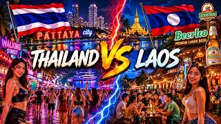 Thailand vs Laos Nightlife - The truth that nobody tells you 🇹🇭Vs🇱🇦 4K