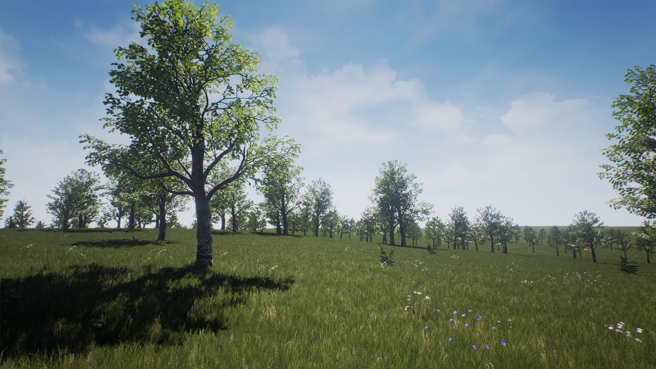 Procedural foliage in unreal engine 4 - YouTube