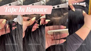 Easy Way To Remove Tape In Human Hair Extensions - Natural Hair | #Elfinhair