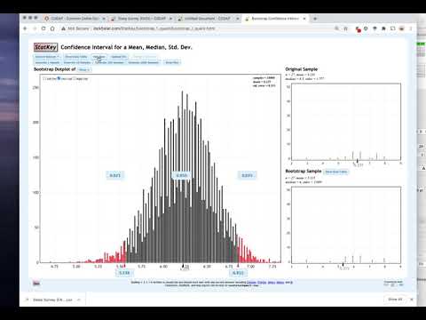 Bootstrap Confidence Intervals (Sleep Data FA20)