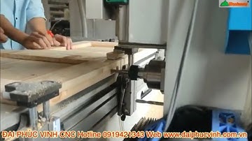 Máy phay khoan Cnc 2 cạnh Woodmaster đục ổ khóa - bản lề cửa
