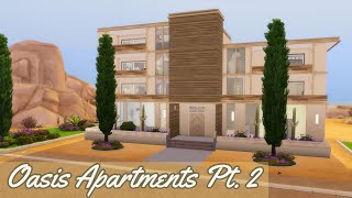Oasis Apartment Pt. 2 | Rebuilding Oasis Springs | Sims 4 Speed Build | No CC