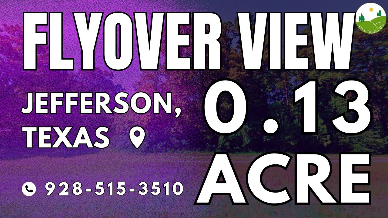 Fly Over - 0.13  acre land for sale in Jefferson, Texas [16457]