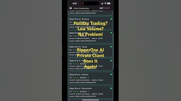 RipperOne AI Private Client Holiday Trading #aitradingsoftware #futurestrading