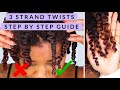 3 Strand Twist Out *VERY DETAILED*  + Fluff How To | Mastering Natural Hair Tutorial Series