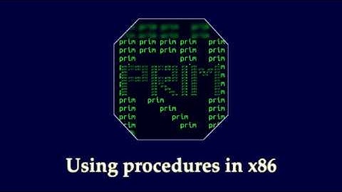 Procedure or function in x86 | Assembly language | Code and explanation