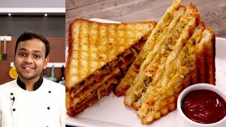 कैफ़े वाली ग्रिल सैंडविच की रेसिपी - mix veg grill sandwich cafe style recipe - cookingshooking