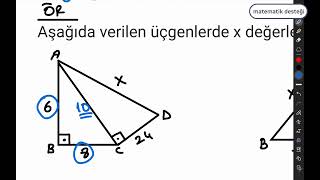 3 - 4 - 5 , 5 - 12 - 13 , 8 - 15 - 17 Ve 7 - 24 - 25 Üçgenleri. Kenarlari Tam Sayi Olan Di̇k Üçgenler
