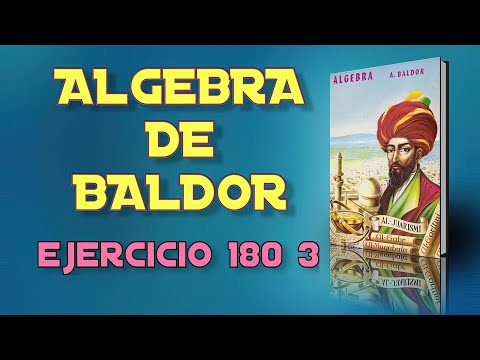 Algebra de Baldor Desde Cero - Ejercicio 180 3