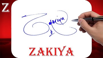 Zakiya Name Signature Style - Z Signature Style - Signature Style of My Name Zakiya