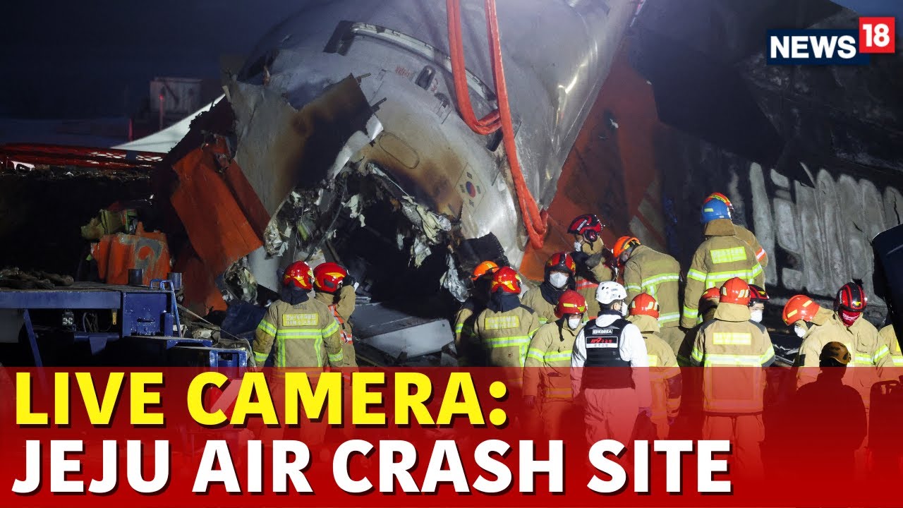 LIVE: Rescue Work Continue At Jeju Air crash Site Muan Airport | South ...