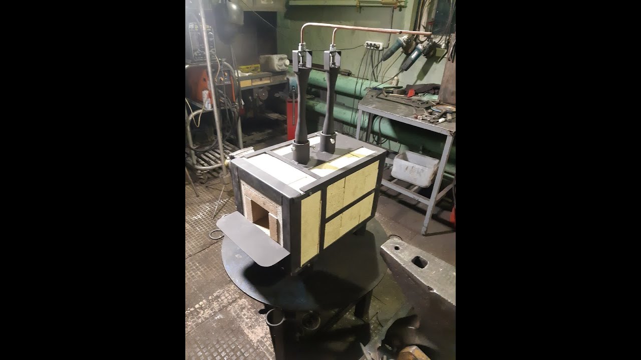 Кузнечная сварка в газовом горне. Инжекционные горелки. - YouTube