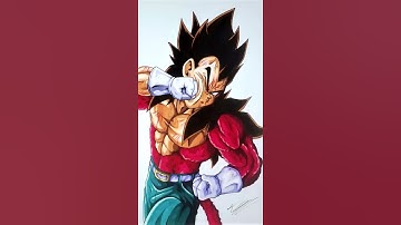 Drawing Vegeta SSj Blue vs Vegeta SSj4 #shorts