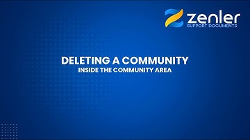 👉 Communities - Deleting a Community