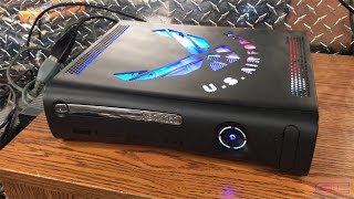 Custom US AIR FORCE Phat Xbox 360 RGH1.2 RWB LED's!