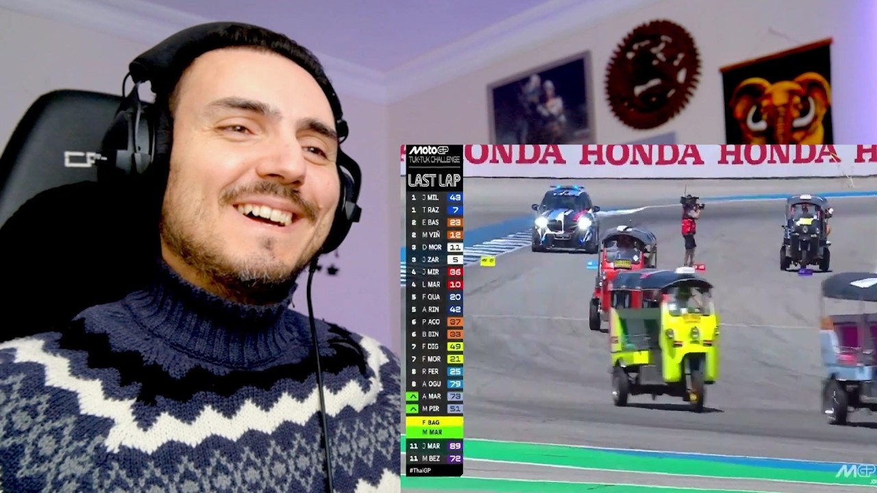 Гонка на тук-туках на Гран-при Таиланда 2026 года 🔴Реакция