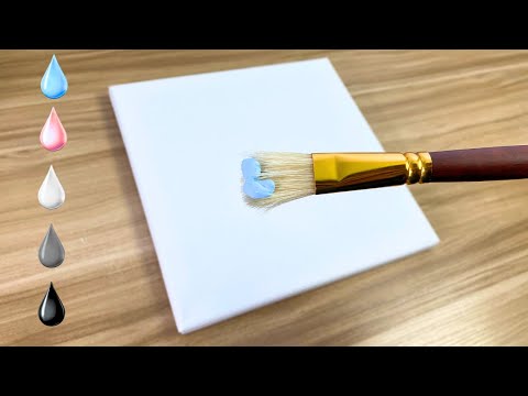 Do You Want To Make a Simple Winter Landscape❄️☃️ | Acrylic Painting for Beginners