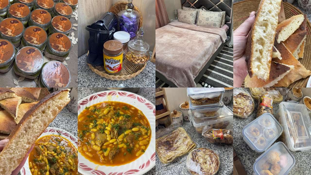 نوضت بناتي على ريحت الخبز 😍روتين يوم بارد ✨خبز الكوشة بدون دلك 💪بعض من مشترياتي 