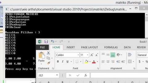 Perhitungan Matriks bahasa c