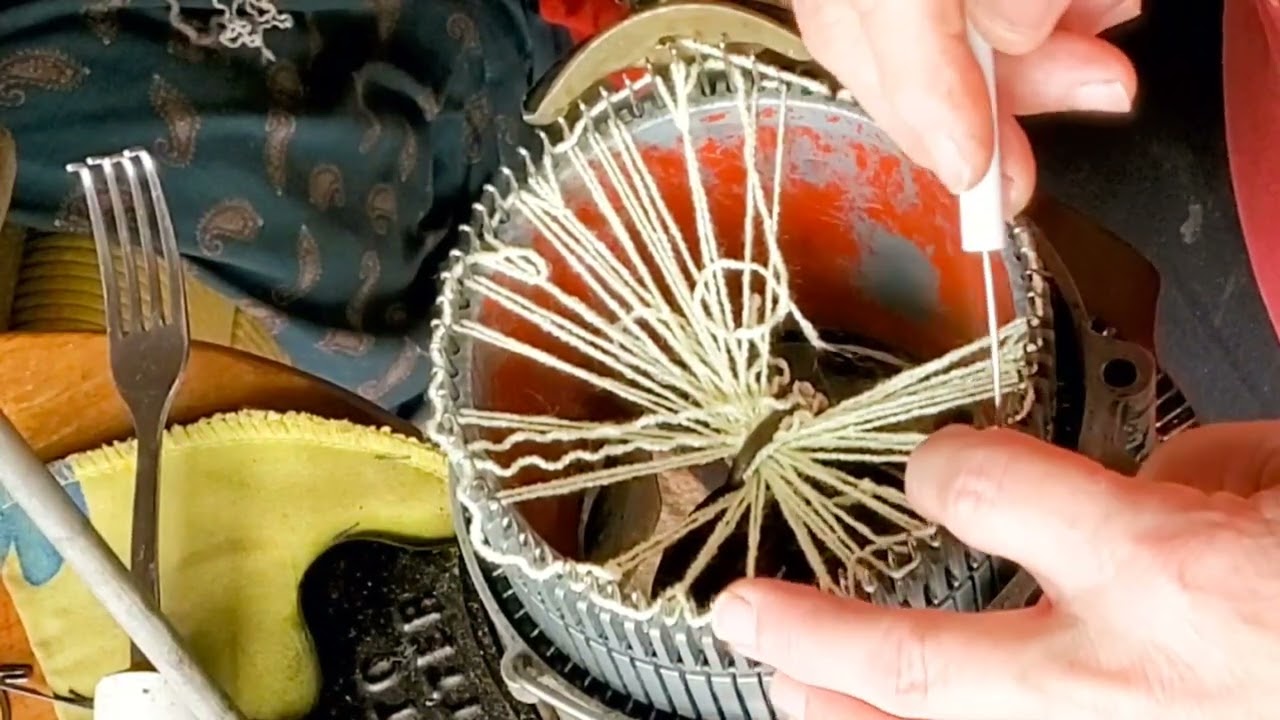 Casting On the Circular Sock Machine Without Any Special  Tools
