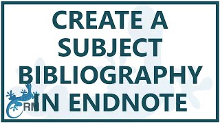 EndNote: How to create a subject bibliography Profile