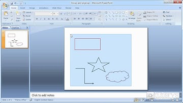 How to group and ungroup elements with PowerPoint 2007?