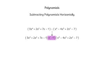 Adding and Subtracting Polynomials Horizontally