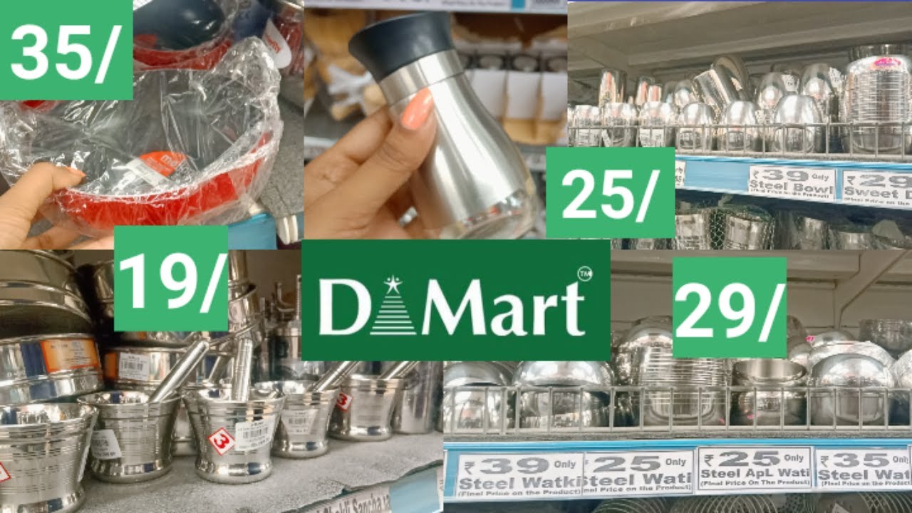 Latest Dmart tour |Stainless Steel of kitchen ware collection |Dmart new kitchen product |